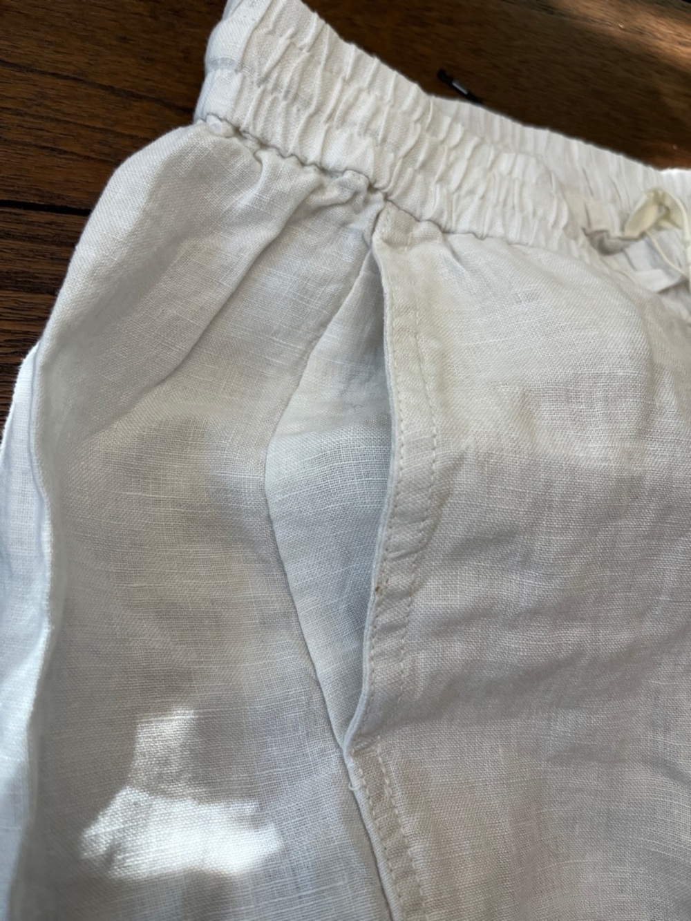 NWT Everlane Women's Cargo Curve Pant Linen in Natural Chambray, Size small - Picture 6 of 7